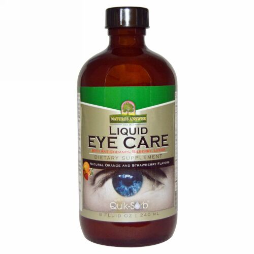 Nature's Answer, 液体アイケア、 ナチュラルオレンジ と ストロベリーフレーバー、 8 fl oz (240 ml) (Discontinued Item)