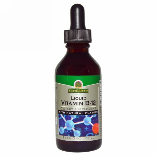 Nature's Answer, 液体 ビタミンB-12、 自然なフレーバー、 2液量オンス (60 ml)