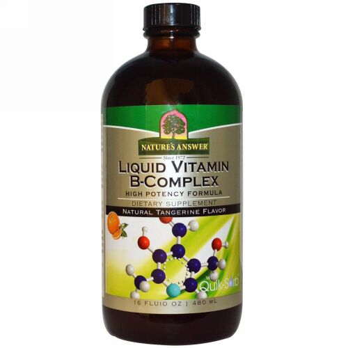 Nature's Answer, 液体ビタミンB-複合剤、 自然なタンジェリンフレーバー、 16液量オンス (480 ml)