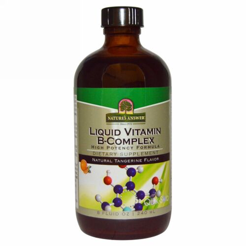 Nature's Answer, 液状ビタミンB-コンプレックス、ナチュラル、タンジェリン風味、8 オンス (240 ml)