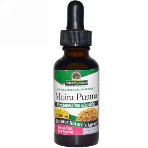 Nature's Answer, ムイラ・プアマ、 低アルコール、 2000 mg、 1 fl oz (30 ml) (Discontinued Item)
