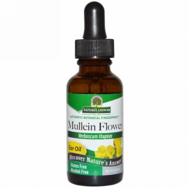 Nature's Answer, ムレイン フラワー、 いやーオイル、 アルコール 不使用、 1 fl oz (30 ml)