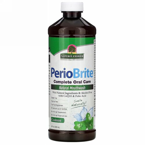 Nature's Answer, PerioBrite（ペリオブライト）、ナチュラルマウスウォッシュ、480ml（16液量オンス）
