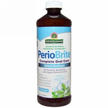 Nature's Answer, PerioBrite, 自然のマウスウォッシュ, ウィンターミント, 480 ml