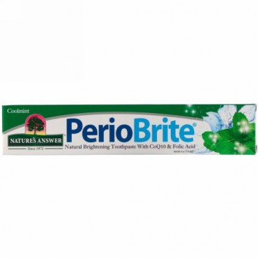 Nature's Answer, PerioBrite ナチュラルブライトニング歯磨き粉　クールミント　4 oz (113.4g)