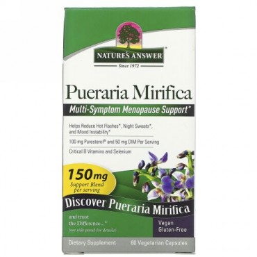 Nature's Answer, プエラリアミリフィカ、100mg、ベジカプセル60粒