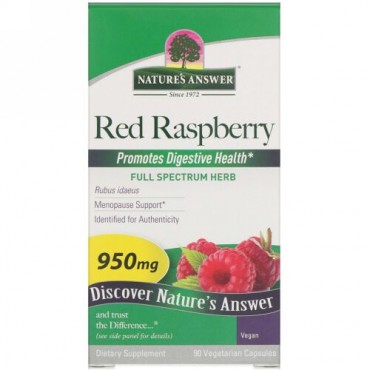 Nature's Answer, Red Raspberry, Rubus Idaeus, 950 mg, 90 Vegetarian Capsules