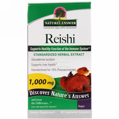 Nature's Answer, 霊芝（レイシ）、1,000 mg、植物性カプセル60粒