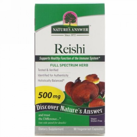Nature's Answer, 霊芝、500 mg、90ベジカプセル
