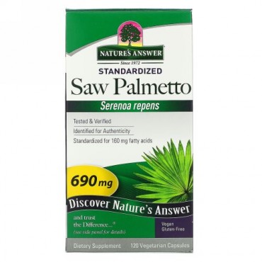 Nature's Answer, Saw Palmetto, Standardized, 690 mg, 120 Vegetarian Capsules