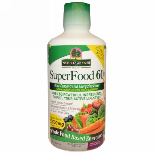 Nature's Answer, SuperFood 60, 自然の風味, 900 ml (Discontinued Item)