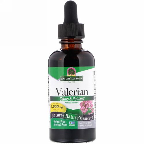 Nature's Answer, バレリアン、 アルコール不使用、 1000 mg、 2 fl oz (60 ml)
