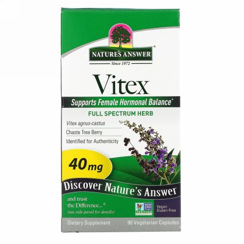 Nature's Answer, Vitex, Agnus-Castus Chastetree Berry, 90 Vegetarian Capsules