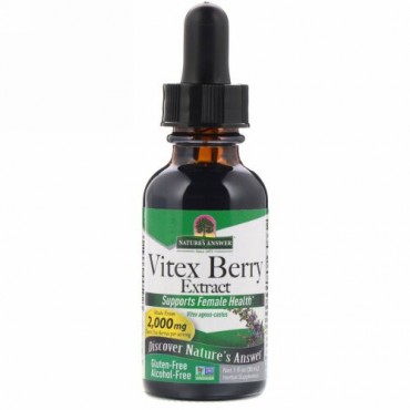 Nature's Answer, バイテックスベリーエキス、アルコールフリー、2,000mg、30ml（1fl oz）