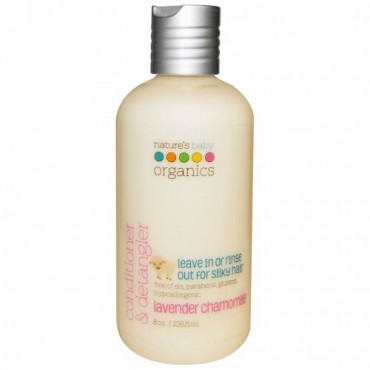 Nature's Baby Organics, コンディショナー & デタングラー, ラベンダー・カモミール, 8 オンス (236.5 ml)