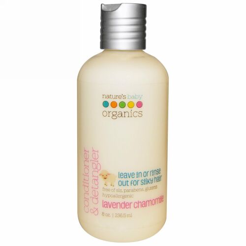 Nature's Baby Organics, コンディショナー & デタングラー, ラベンダー・カモミール, 8 オンス (236.5 ml)