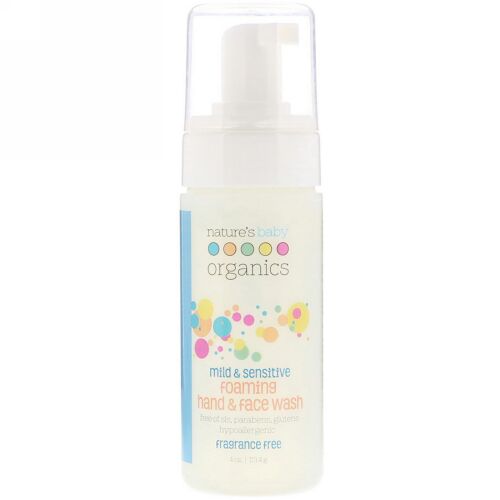 Nature's Baby Organics, Mild & Sensitive, Foaming Hand & Face Wash, Fragrance Free, 4 oz (113.4 g) (Discontinued Item)