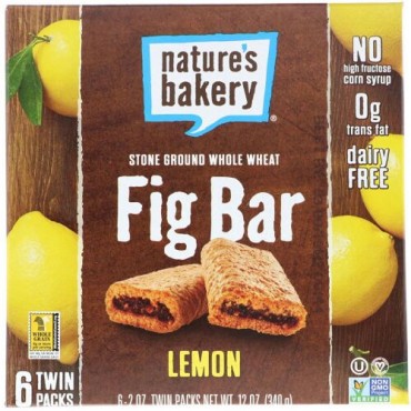Nature's Bakery, イチジクバー、レモン、2本入りパック、各2 oz  (Discontinued Item)