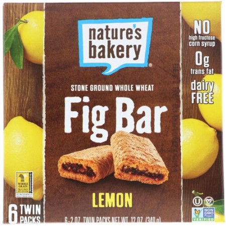 Nature's Bakery, イチジクバー、レモン、2本入りパック、各2 oz  (Discontinued Item)