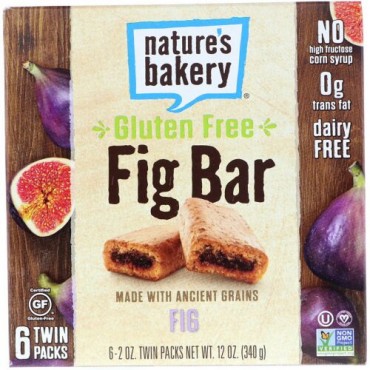 Nature's Bakery, グルテンフリーのイチジクバー、イチジク、ツインパック6個、各2 oz (Discontinued Item)