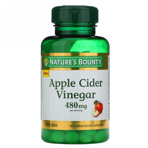 Nature's Bounty, アップルサイダービネガー、480mg、タブレット200錠