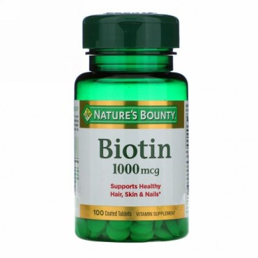 Nature's Bounty, ビオチン、1,000 mcg、100コーティング錠
