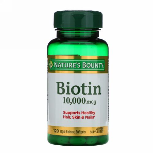 Nature's Bounty, ビオチン、10,000 mcg、急速放出ソフトジェル120粒