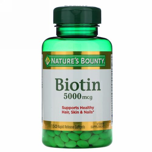 Nature's Bounty, Biotin, 5,000 mcg, 150 Rapid Release Softgels