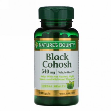 Nature's Bounty, ブラックコホシュ、 540 mg、 100カプセル