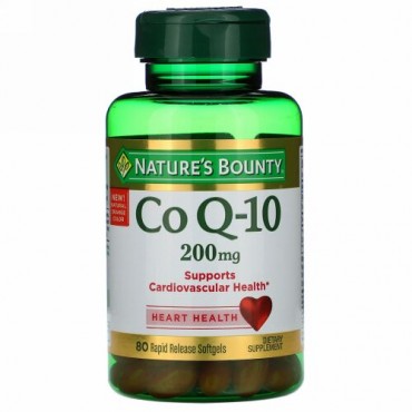 Nature's Bounty, Co Q-10、200 mg、急速放出ソフトジェル80個