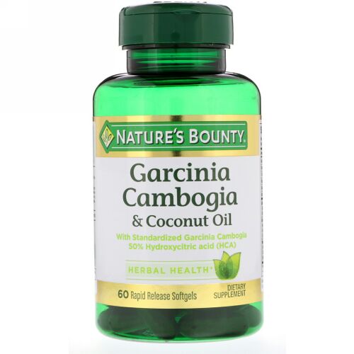 Nature's Bounty, Garcinia Cambogia & Coconut Oil, 60 Rapid Release Softgels (Discontinued Item)