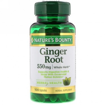 Nature's Bounty, ジンジャー、 550 mg、 100カプセル (Discontinued Item)