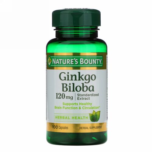 Nature's Bounty, イチョウエキス、120mg, 100カプセル