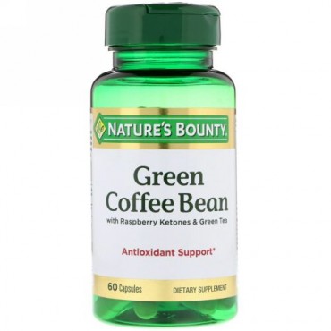 Nature's Bounty, グリーンコーヒービーン、ラズベリー ケトン & グリーンティー、 60カプセル (Discontinued Item)