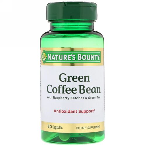 Nature's Bounty, グリーンコーヒービーン、ラズベリー ケトン & グリーンティー、 60カプセル (Discontinued Item)