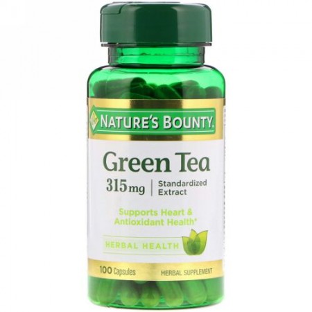 Nature's Bounty, グリーンティー、 315 mg、 100カプセル (Discontinued Item)