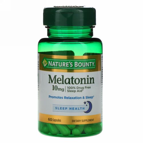 Nature's Bounty, メラトニン、10mg、カプセル60個