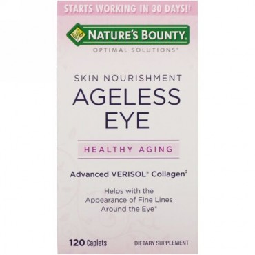 Nature's Bounty, オプティマルソリューション、若さを維持する目と肌の栄養、120カプレット (Discontinued Item)