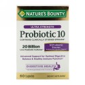 Nature's Bounty, Ultra Strength Probiotic 10, 20 Billion Live Cultures, 60 Capsules (Discontinued Item)