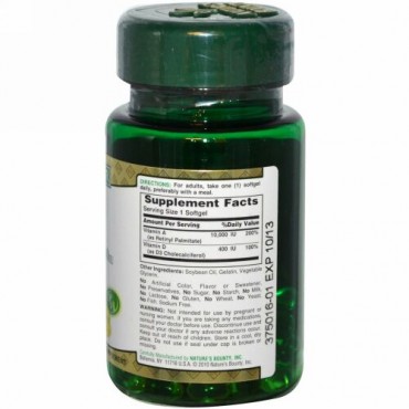 Nature's Bounty, Vitamin A & D, 100 Softgels (Discontinued Item)