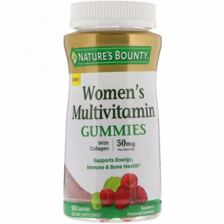 Nature's Bounty, 女性用マルチビタミングミ、ラズベリー味、50mg、グミ90個