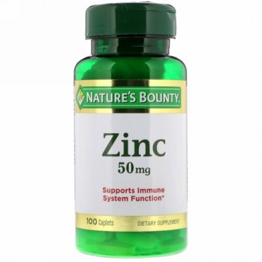 Nature's Bounty, 亜鉛, 50mg, 100カプセル