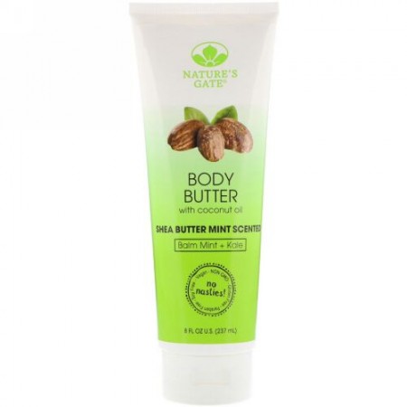 Nature's Gate, Body Butter, Shea Butter Mint Scented, 8 fl oz (237 ml) (Discontinued Item)