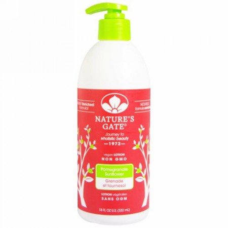 Nature's Gate, ローション、ザクロサンフラワー、18 fl oz (532 ml) (Discontinued Item)