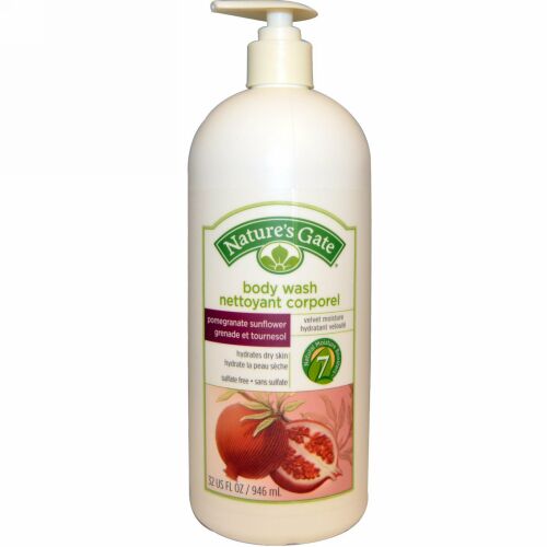 Nature's Gate, ボディソープ, ザクロとヒマワリ, 32液量オンス（946 ml） (Discontinued Item)