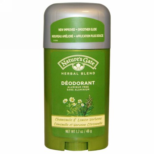 Nature's Gate, デオドラント、ハーバルブレンド、カモミール & レモンバーベナ、1.7 oz (48 g) (Discontinued Item)