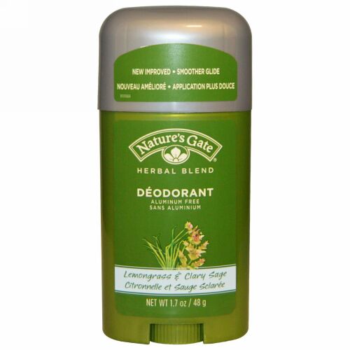 Nature's Gate, デオドラント、ハーバルブレンド、レモングラス & クラリセージ、1.7 oz (48 g) (Discontinued Item)
