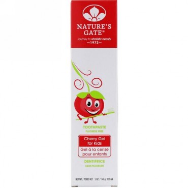 Nature's Gate, フッ化物フリー歯磨き, 子供のためのチェリーゼリー, 5オンス（141 g） (Discontinued Item)