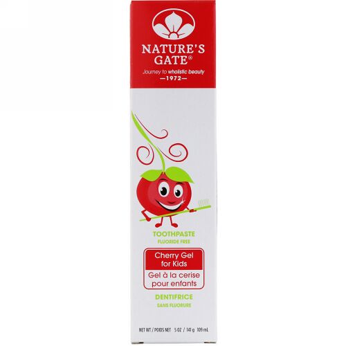Nature's Gate, フッ化物フリー歯磨き, 子供のためのチェリーゼリー, 5オンス（141 g） (Discontinued Item)