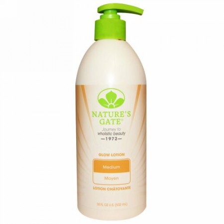 Nature's Gate, グローローション、 ミディアム、 18 fl oz (532 ml) (Discontinued Item)